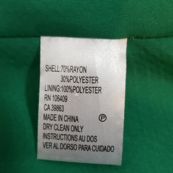 Tahari by Arthur Levine  Kelly Green Dress size 6 - Picture 8 of 8